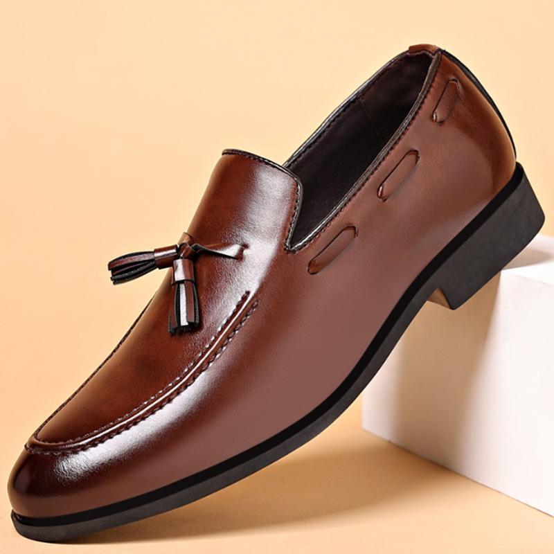 Fashion Men's Dress Shoes Elegant Mens Wedding Party High Quality Dress Shoes Social Man Dress Shoes Pointed Toe Office Men Loafers
