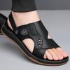 Sandals men's leather beef tendon beach shoes outer wear summer new non-slip soft-soled casual waterproof two-in-one slippers