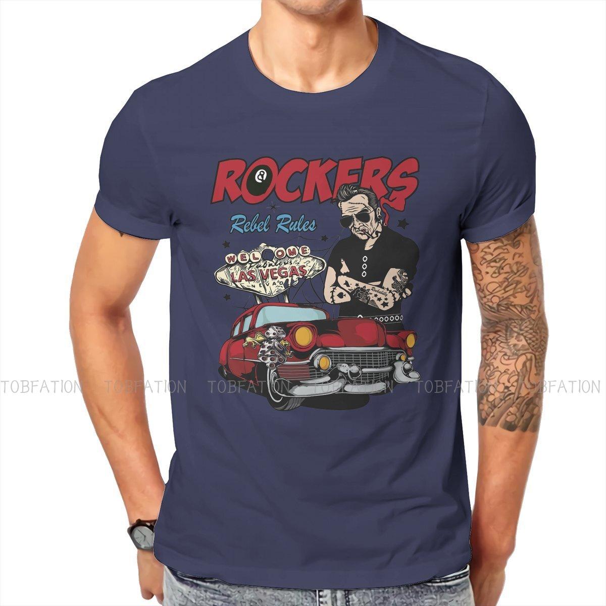 

ZX 50s Rockabilly Sock Hop Rock and Roll Vintage Doo Wop 60s Rocker T Shirt Grunge High Quality Tshirt Oversized ONeck Men Clothes 4XL