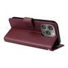 Applicable To iPhone16E Mobile Phone Leather Case 17Pro Leather Pattern Solid Color Card Insert Wallet Bracket Protective Case Three Cards