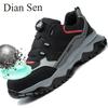 Puncture Resistant Safety Shoes Steel Toe Footwear Slip Resistant Comfortable Industrial and Constructio Hiking Sneakers Black