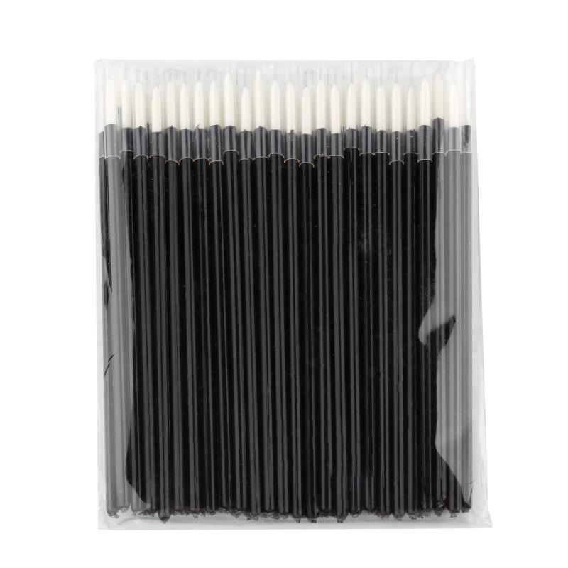 50-Pack Waterproof Eyeliner & Lip Brushes - Portable, Single-Use Fiber Makeup Pens
