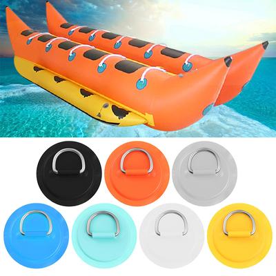 1Pc Surfboard Dinghy Boat PVC Patch Acciaio inossidabile D Ring Deck Rigging Corda Anello Fibbia Per Gommone Zattera Dinghy Canoa
