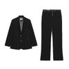 Autumn New Women clothes Jacquard Shoulder Pad Blazers 8629503 Chain Belt High-Waisted Trousers 1971261