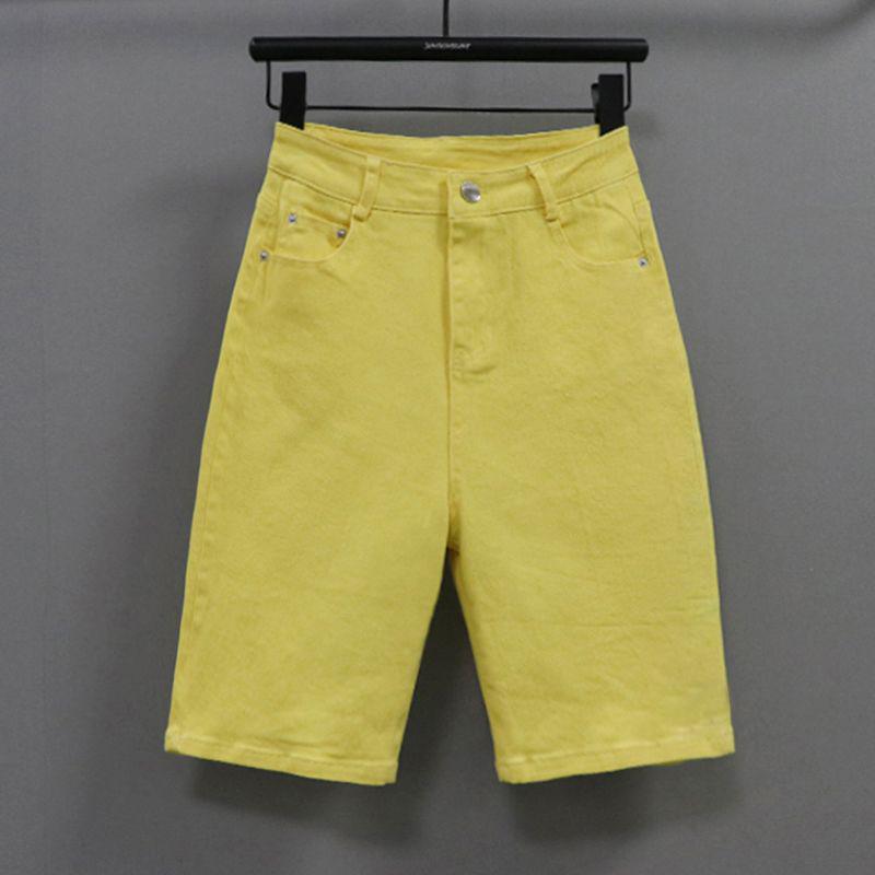 Women's Korean Style High-Waisted Straight-Leg Denim Pants - Versatile, Casual, Stretch for Cycling and Everyday Wear