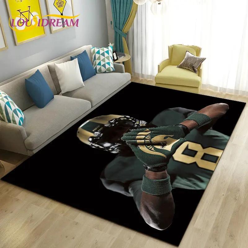 NFL American Football Rugby Area Rug Large,Carpet Rug for Living Room Bedroom Sofa Doormat Decoration, Kids Non-slip Floor Mat