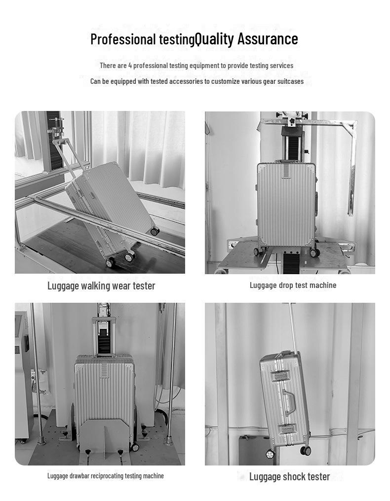 Yongsheng 26" Men's Aluminum Frame Suitcase with Universal Wheels, Sturdy, Anti-Fall; Includes 20" Password Boarding Case.