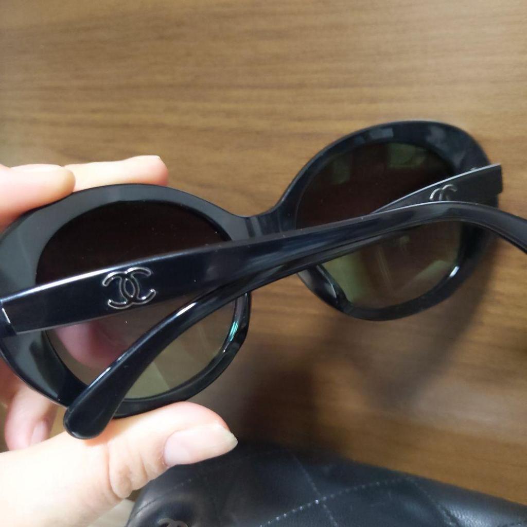 Used CHANEL 5238-A black sunglasses