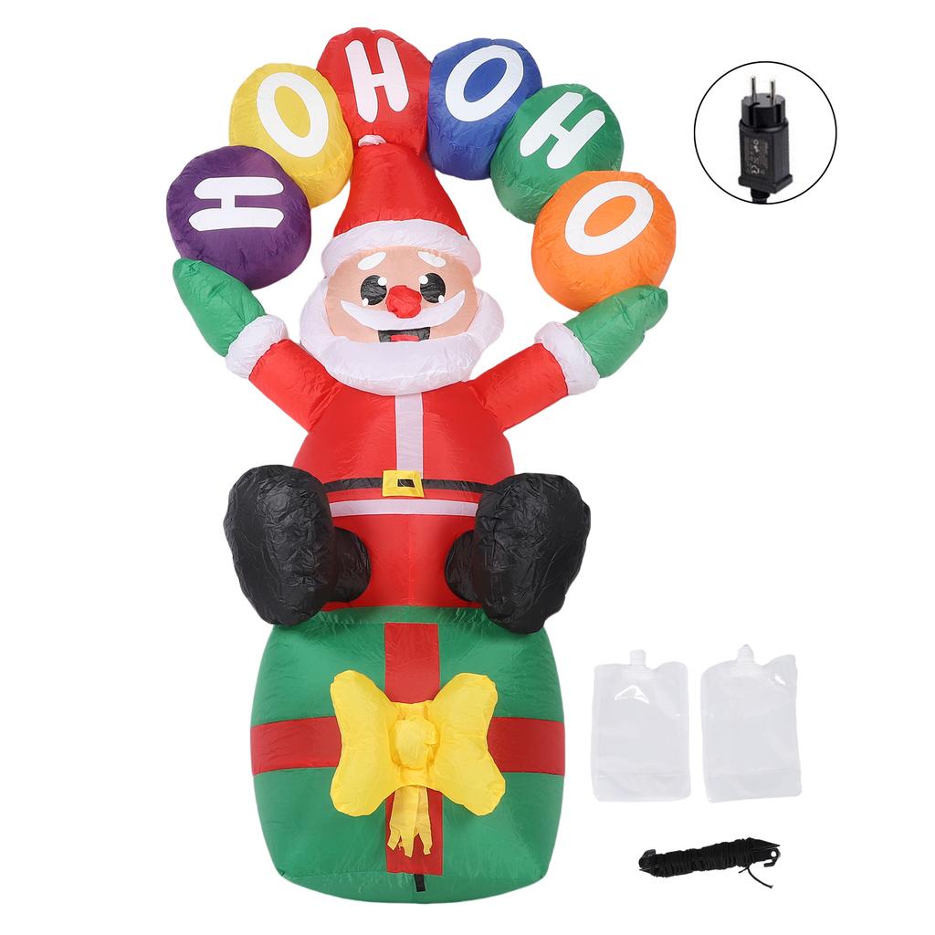 Christmas Decoration Inflatable Santa Claus With LED Light Outdoor IP44 Water Proof Xmas Yard Garden Decor Christmas Party Props