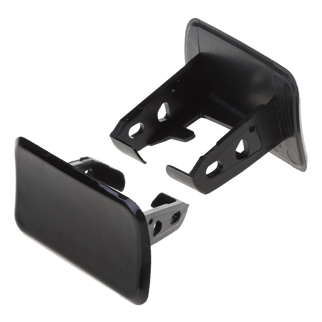 1 Pair Headlight Washer Nozzle Cover Caps Replacement for X3 E83 61673416176 61673416175 Car Repairing Accessories Black