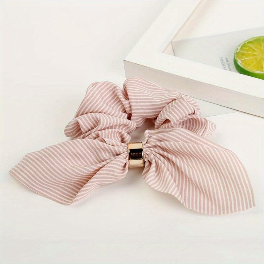1PC Retro Bow Hair Ring Hair Rope Ladies Europe America Metal Buckle Rope Fabric Hair Accessories