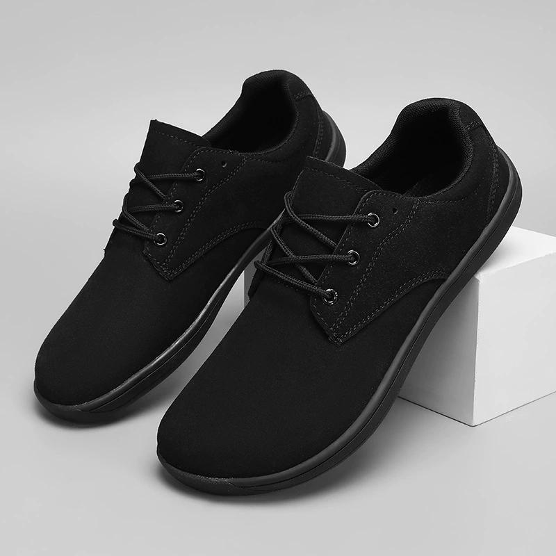 

2026 New PU Leather Board Shoes Italian Casual Leather Lace Up Outdoor Comfy Jogging Shoes Flat Designer Office Oxford Shoe 39 чорний