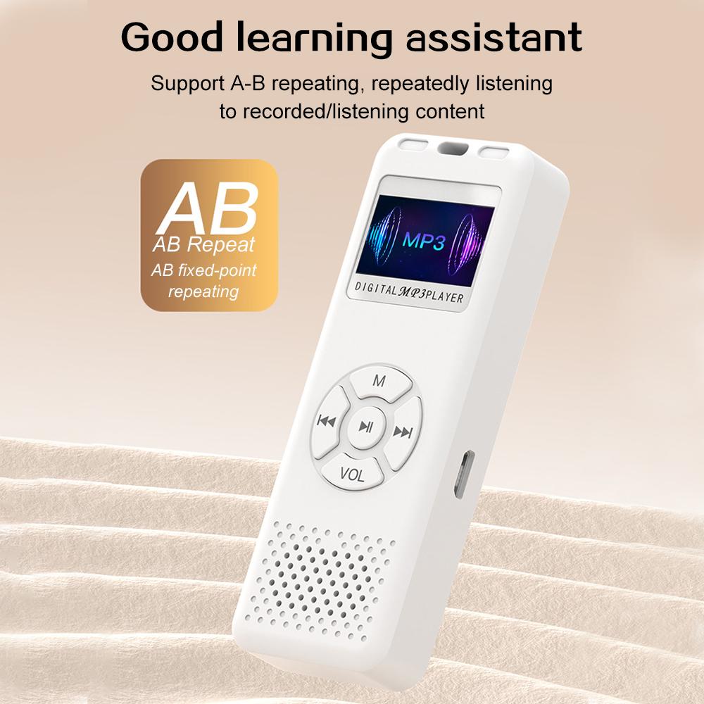 2025 New Digital Audio Voice Recorder LED Color Screen A-B Repeat Portable Recorder MP3 For Interview Business Support Up to 64G