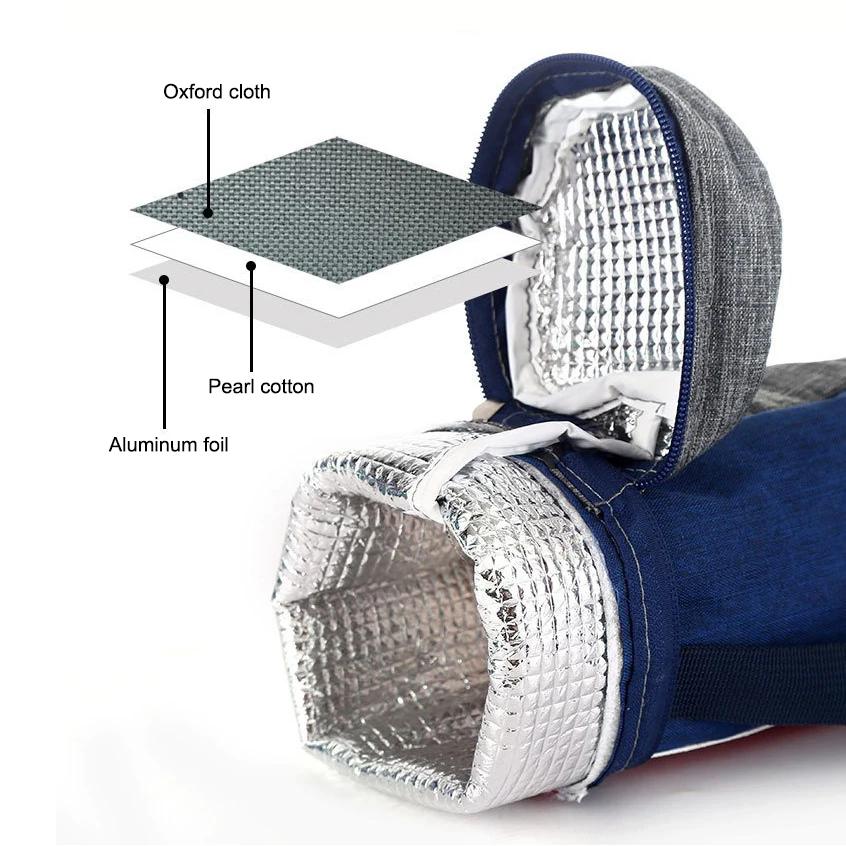 Portable Cup Cooler Bag Summer Travel Oxford Cloth Insulation Sleeve Aluminum Film Ice Pack Camping Keep Warm/cold Drink Carrier