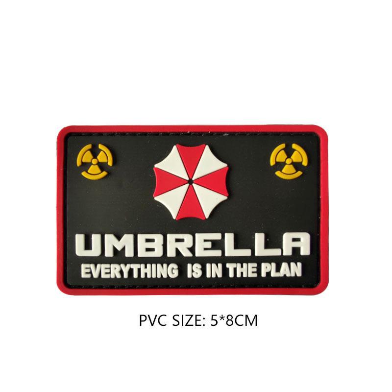"Morale Umbrella PVC 3D Military Tactical Velcro Patch with Embroidery"