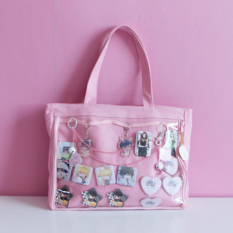 Elegant Japanese Sweet Lolita Harajuku Canvas Handbag For Cosplay Girls Jk Itabag