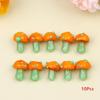 10Pcs Mushroom Ceramic Beads Cute Mini Colorful Loose Spacer Beads For Diy Jewelry Making Bracelet Necklace Accessories
