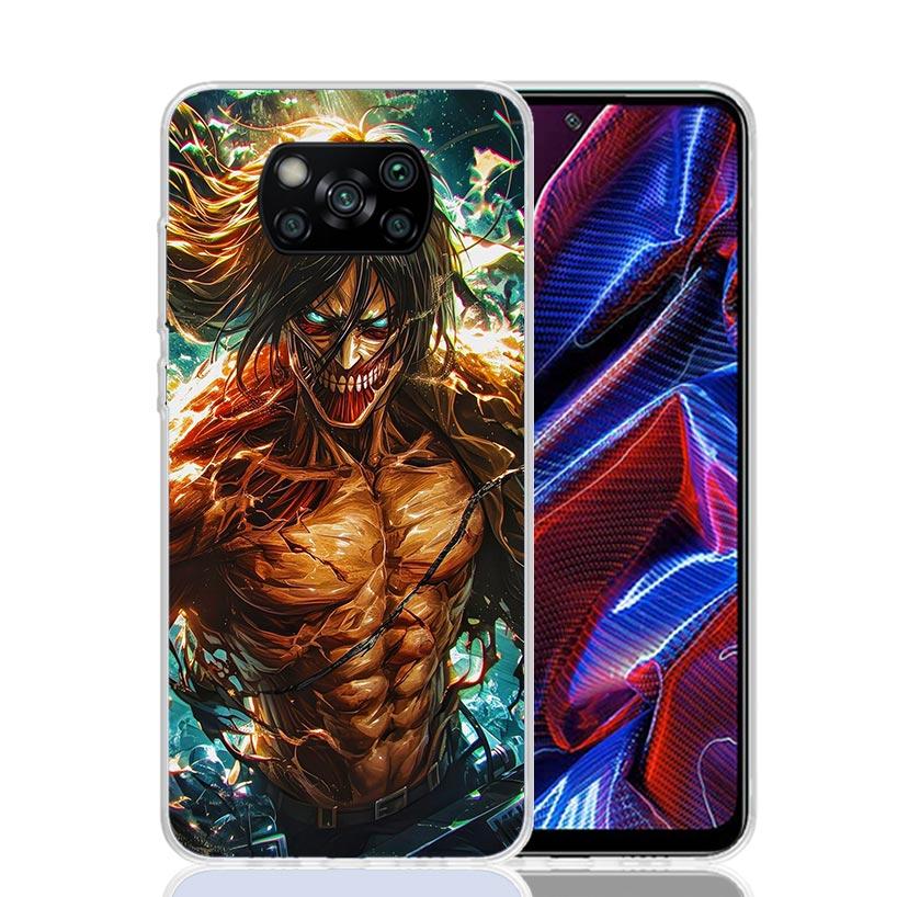 A-Attack on T-Titan Eren Yeager Phone Case For Xiaomi Poco X7 X6 X5 Pro F7 Ultra Redmi 15C 15 13 13C 12 12C 10 10A 10C 9 9A 9C 9