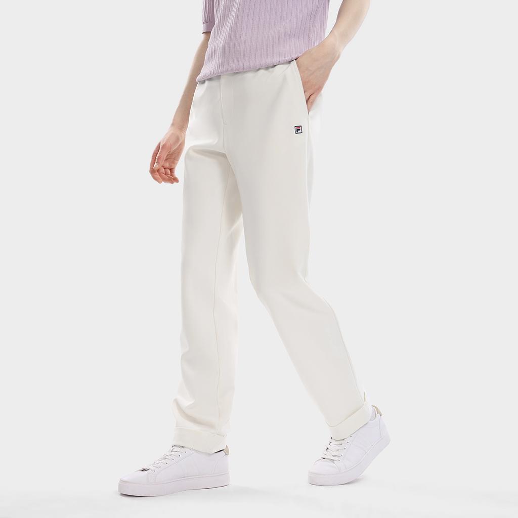 Fila Woven Long Pants Basic Simple Business Straight Leg Casual Pants Women pants Steam-White F11W331803F-IV