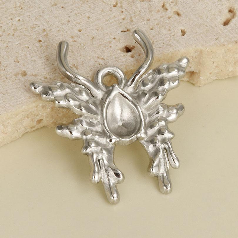 Silver Color Animal Pendant Owl Flamingo Butterfly Stainless Steel Pendants For Jewelry Making Supplies Birds Charm DIY Findings
