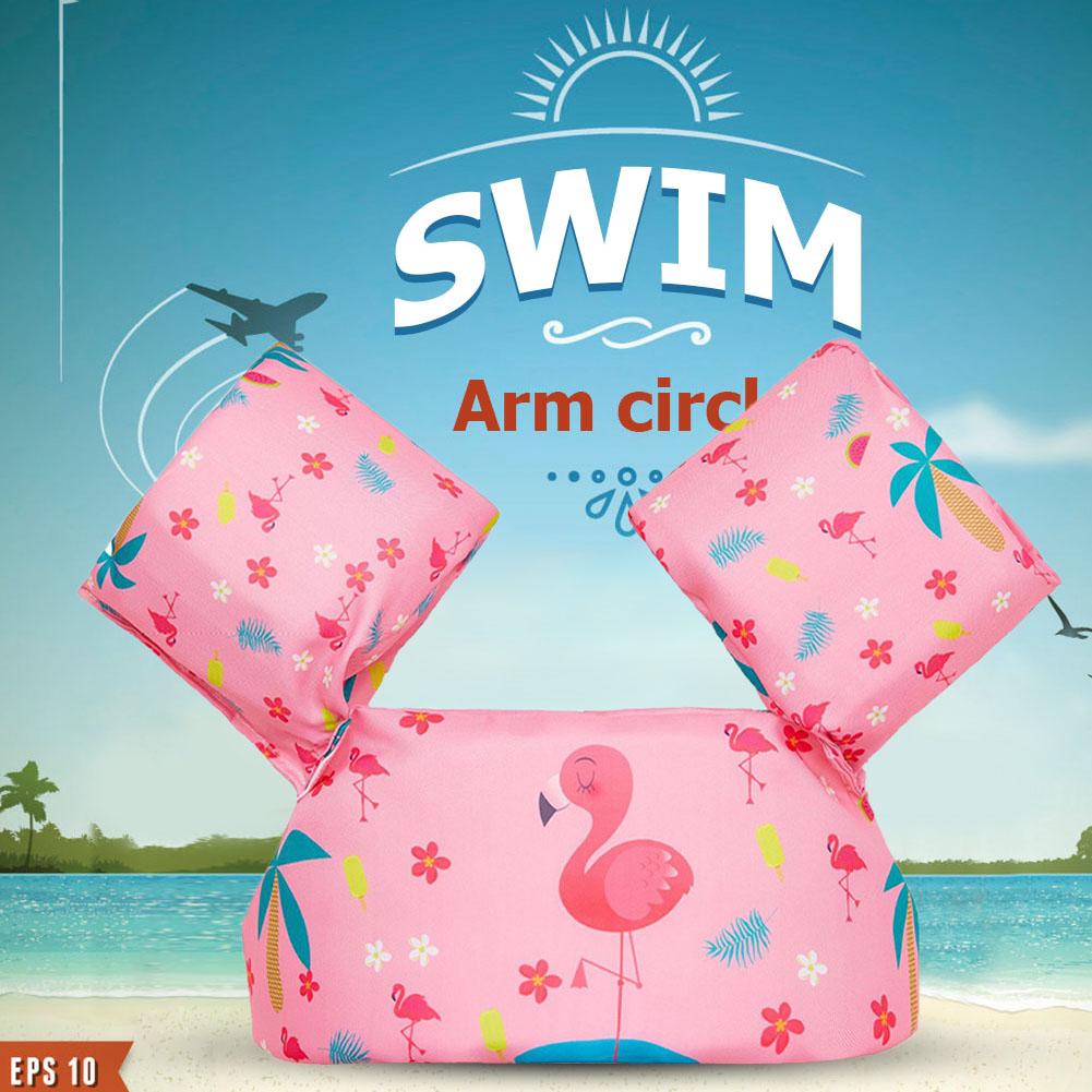 Baby Swim Circle Cartoon Arm Sleeve Life Jacket Swimsuit Children Outdoor Water Safety Suit Growth Toy Thicken Life Vest