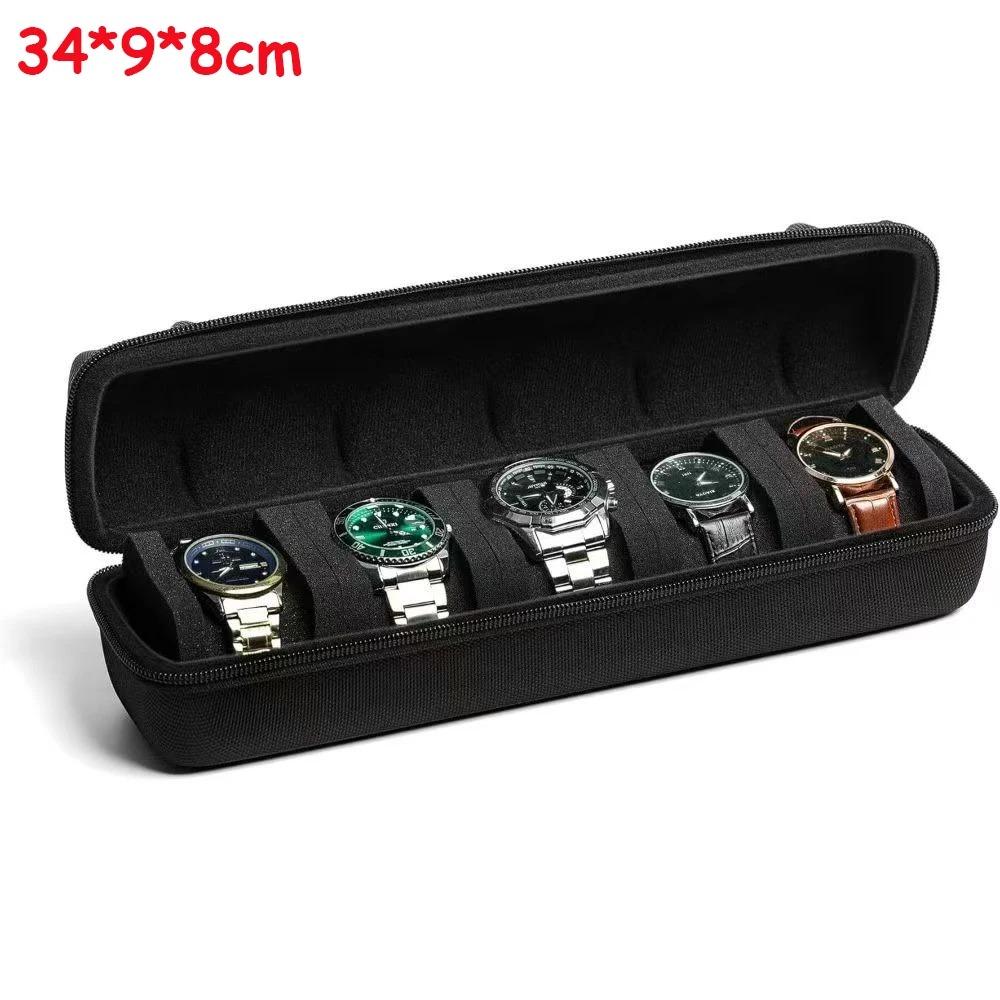 Watch Box 6/10 Slot Watches Organizer Portable Travel Watch Case Waterproof Storage Travel Watch Carrying Case Watches Holder