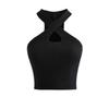 Summer New Hotties Sexy Cross-cut Halter Halter Tank Top Women's Crop Knit Top