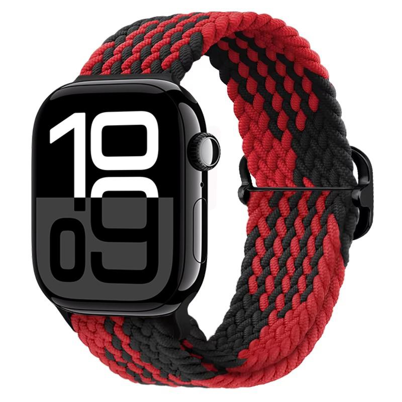 Nylon Braided Loop Band for Apple Watch Ultra/2 49mm 10 9 8 7 46mm 45mm 41mm 6 5 4 SE 44mm 40mm Elastic Strap for iWatch 3 42mm