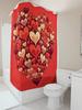 Romantic Multi-Heart Shower Curtain - Waterproof, Mildew-Resistant, Machine Washable For Valentine'S Day Bathroom Decor