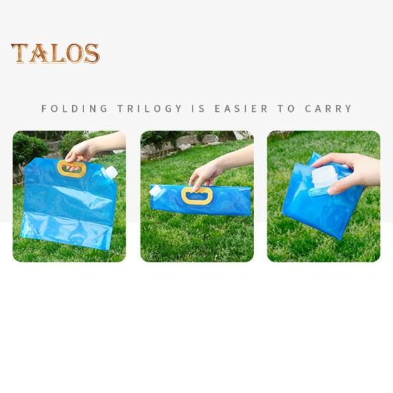 4 Pcs Foldable Water Bag for Outdoor Activities Leak-Proof Lightweight 10L Large Capacity Multifunctional Water Storage Bag for Camping Traveling