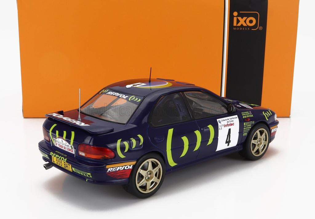 IXO 1/24 Subaru Impreza 555 #4 Tour de Corse 1995 McRae Ringer Diecast Model Car 24RAL028B