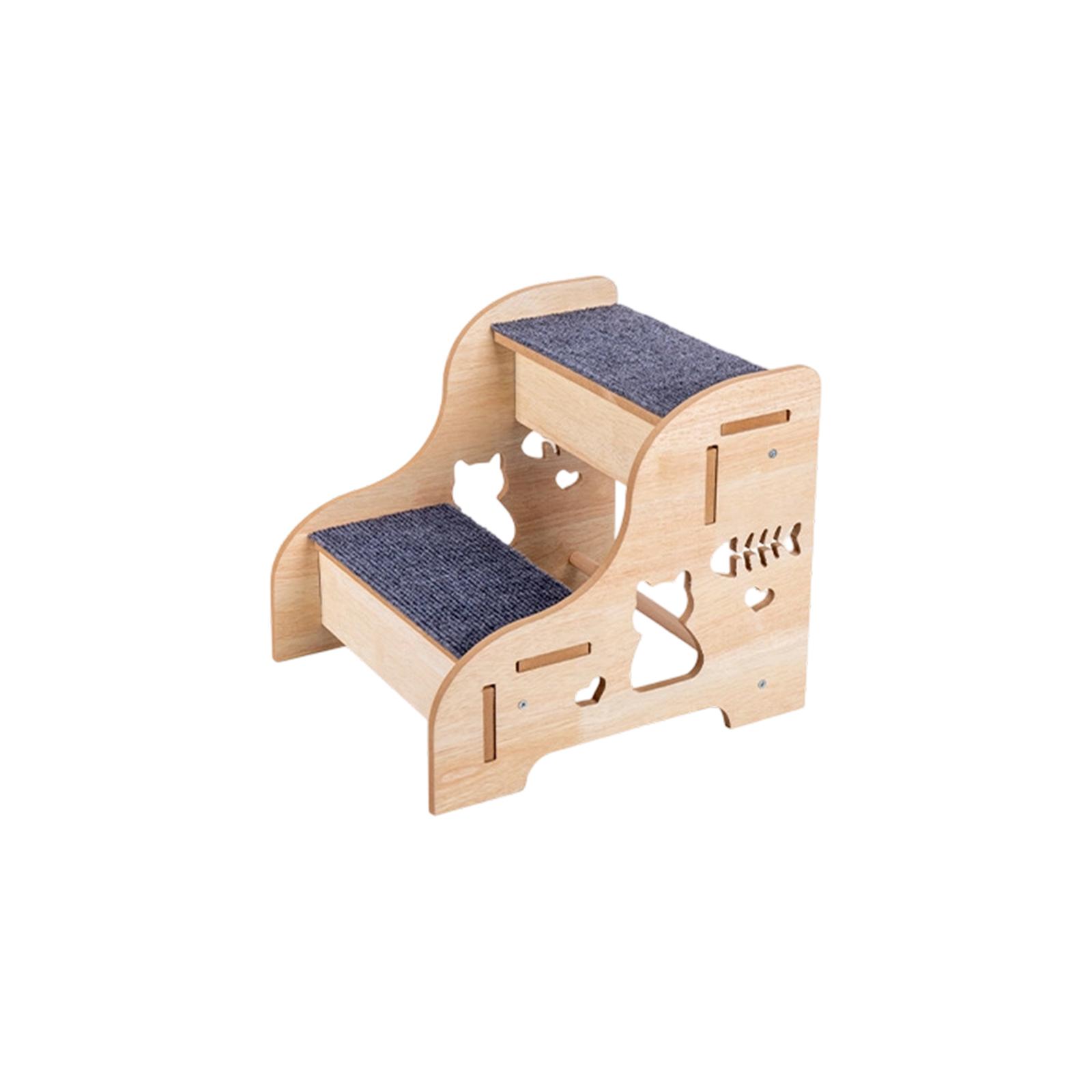 

Wooden Pet Stairs For Small Dogs & Cats, Non- Steps For Couch & Bed, Joint Pet Climbing Ladder One Size