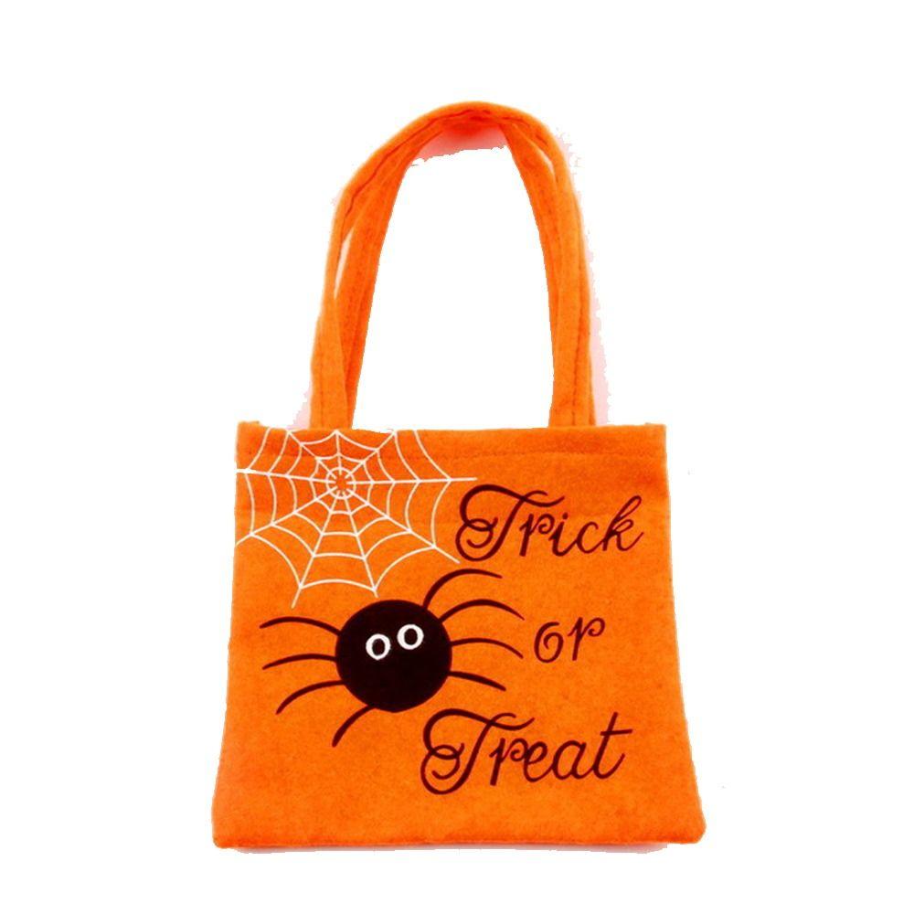 Trick or Treat Halloween Non-Woven Bag Pumpkin Candy Storage Bucket Funny   Festival