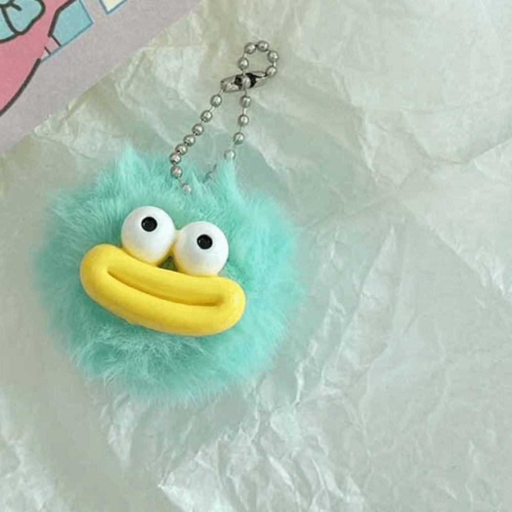 Mini Funny Clown Keychain Plushies Big Mouth Plush Pendant Cute Sausage Mouth Keyring  Bag Pendant