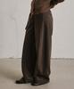 ARTID Flow Wool Belted Curved Slacks_Brown