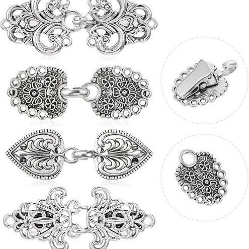 1/4pcs Vintage Sweater Swirl Clip Cape Cloak Clips for Dress Retro Cardigan Clip Shawl Clasp Shirt Button Clip for Girl Women