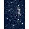 Cosmic Ocean Animals Starry Jellyfish Turtle Canvas Painting Nordic Wall Art For Living Room Home Decoration Frameless