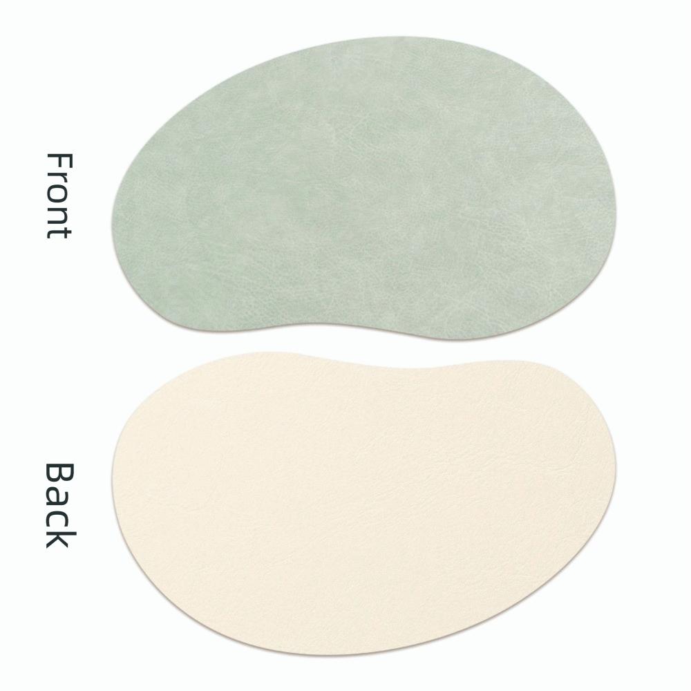 Irregular Shape Dinnerware Mats PU Leather Flatware Place Pad Stylish Placemats  Restaurant Decor