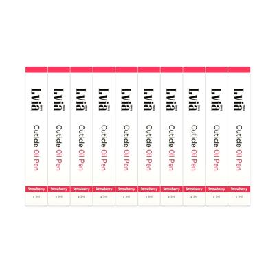 Lvia Cuticle Oil Pen Strawberry 3ml*10Pcs
