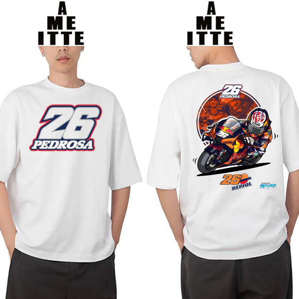 Giappone Leggenda Dani Pedrosa 26 Gp Gara Maglietta Unisex Manica Corta Avventura Hip Hop Ragazzo Casual Top Bianchi Freschi Unisex Magliette da Motociclista