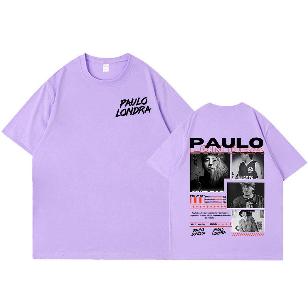 Rapper Paulo Londra Homerun T-shirts Mens Women Fashion Hip Hop Oversized T Shirt Casual Cotton Short Sleeve T-shirt Streetwear