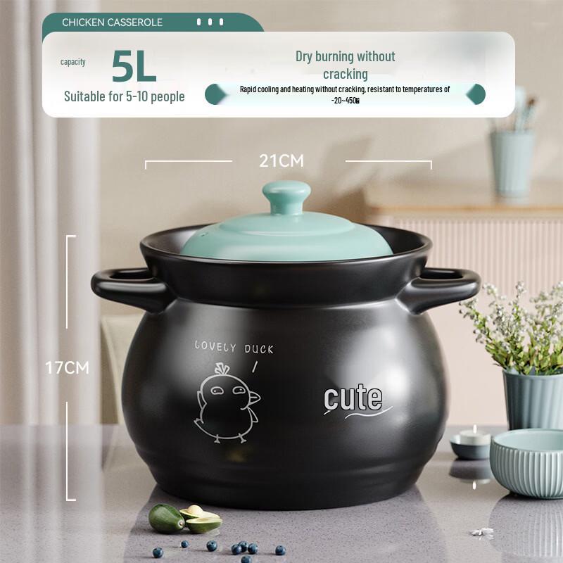 Zhishi 5.0L High-Temperature Claypot Casserole