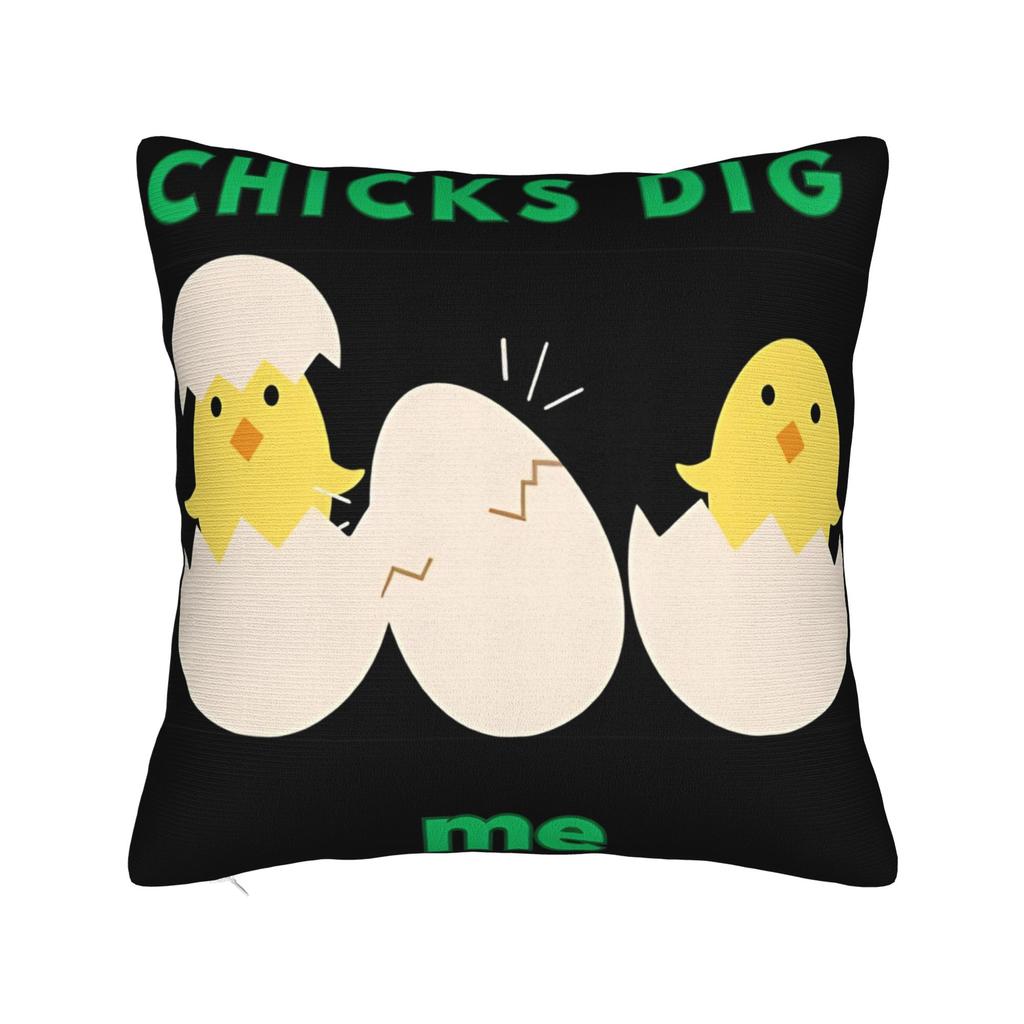 Easter Chicks Dig Me Pillow Cover Comfy Cushion Cover Fashion Pillow Case For Couch Sofa Bedroom