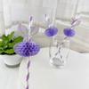 Honeycomb Fruit Paper Straws, Tropical Pineapple Orange Decor Straws for Summer Party, Disposable Drink Straws for Juice