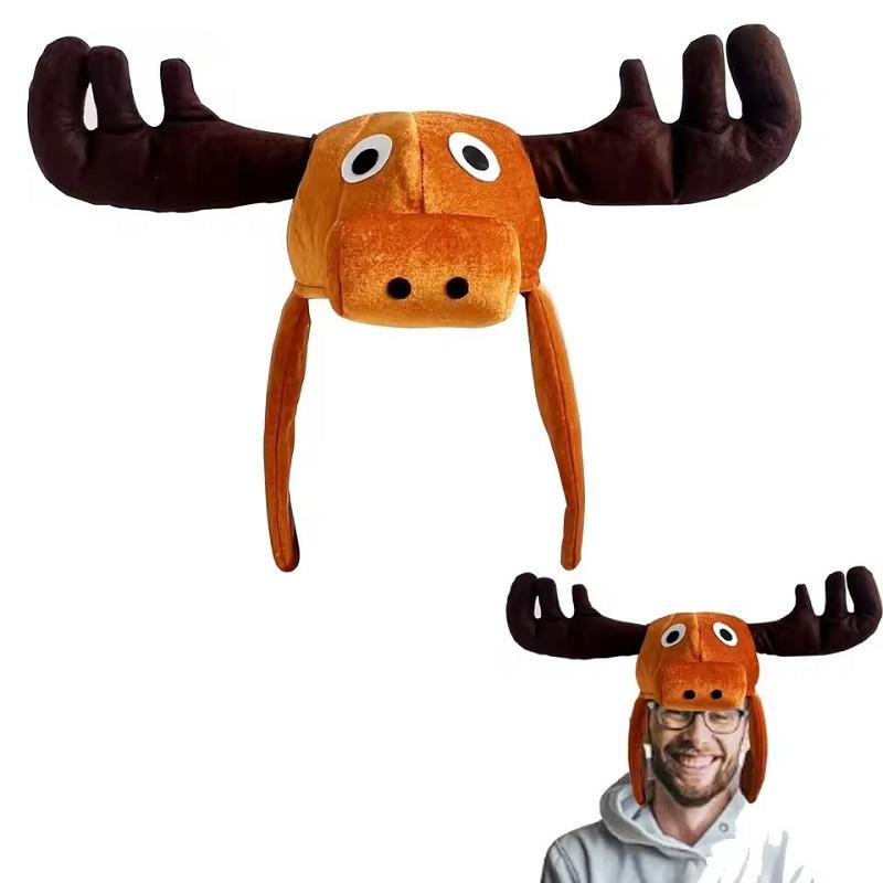 Hirschkopf-Hut Schreckliche Atmosphäre Hirsch 99 Nächte Im Wald Hirsch Plüschtiere Film-Hirsch-Spielzeug Fans Für Kinder Halloween-Geschenke black