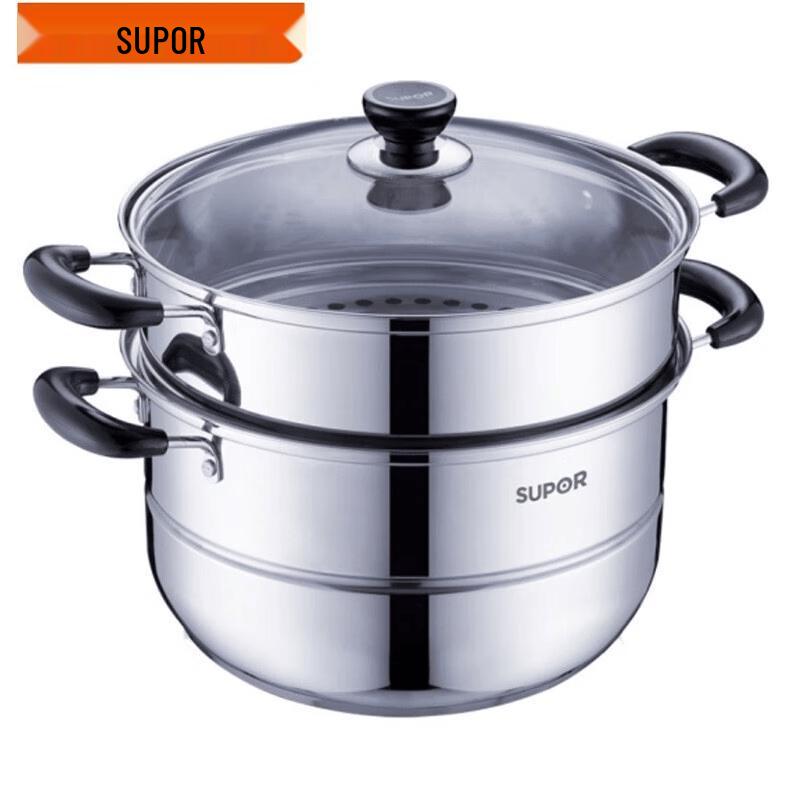 

SUPOR Double-Layer 304 Stainless Steel Steamer Pot