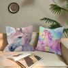 1Pc Cartoon Rainbow Unicorn Cushion Cover Car Throw Pillow Case For Sofa Car Christmas Gift 40X40Cm 45X45Cm