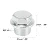 X Autohaux 1/2/4Pcs M22x1.5 Auto Engine Oil Drain Plug Screw with Stainless Steel Seal Ring Replacement for GM Car Accessories