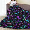 Flannel Throw Blanket Halloween Bat Stars Cartoon Warm Plush Blankets Soft Bedding for Bed Living room Home Picnic Couch