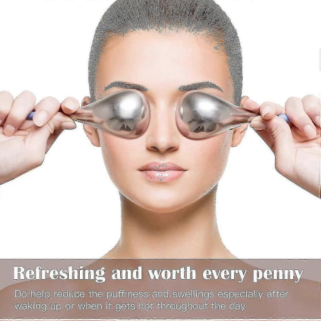 Cryo Sticks Stainless Steel Facial Massage Ice Balls Cooling Roller Neck Eye Anti Puff Anti Aging Tr